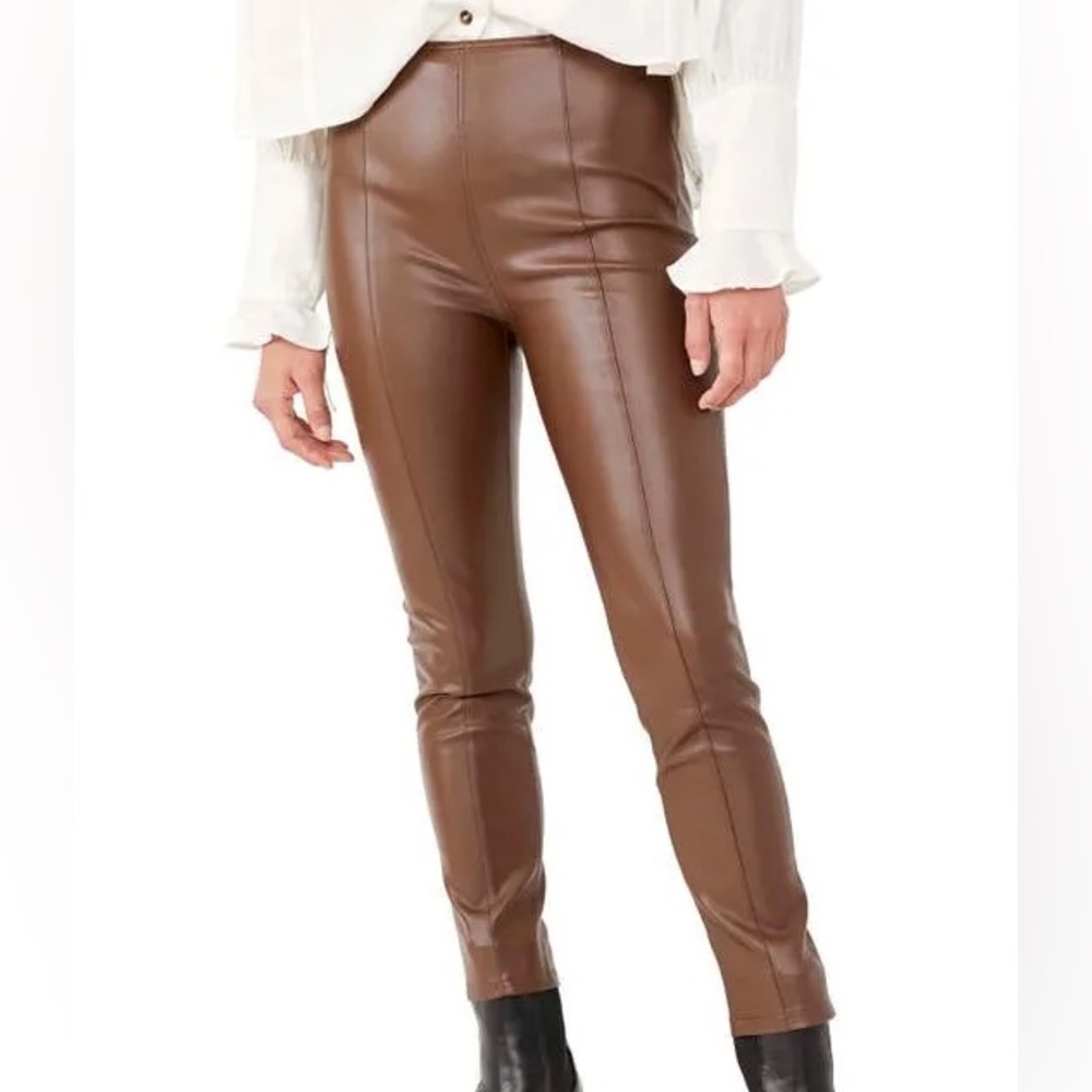 Free People Spitfire Stacked Skinny Leggings Wild Mustang Brown 28 NWT